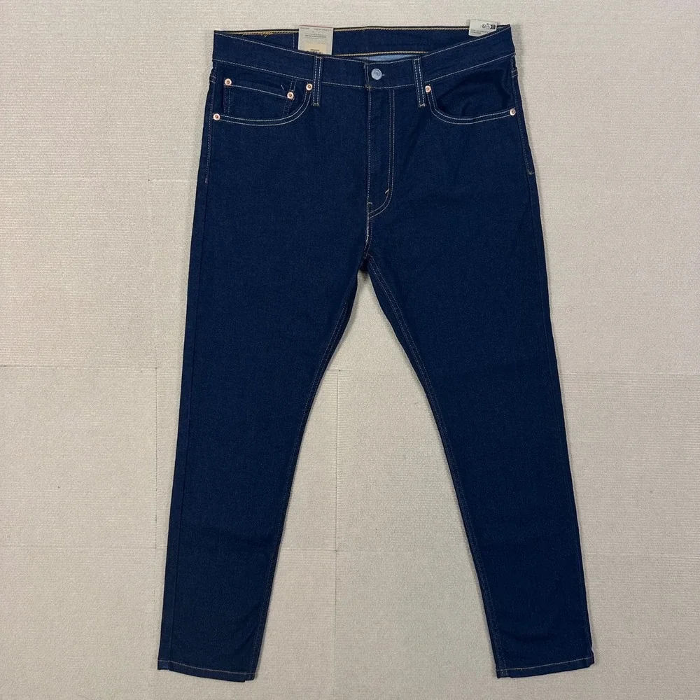 Levi's 512 Jeans NWT Mens 34x30 Slim Taper Dark Wash Indigo Stretch Denim